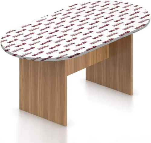 Vista 16 de Mantel ajustable ovalado de poliéster elástico de fantasía, diseño de casa del bosque en musgo, diseño de bosque encantado, se adapta a mesas