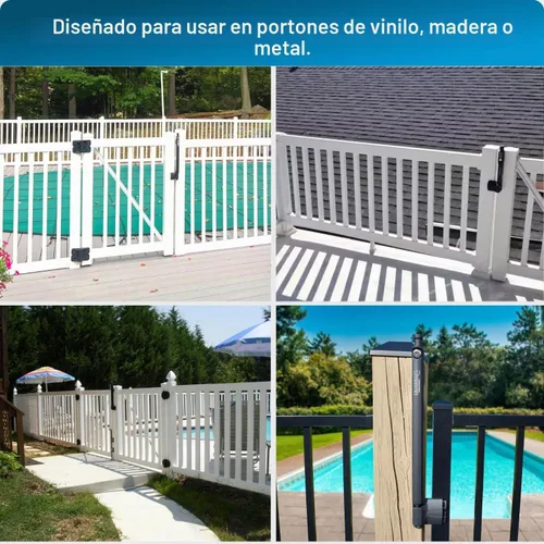 Vista 7 de Weatherables Trident - Pestillo para puerta de seguridad infantil de 10 pulgadas – Pestillo de puerta de polímero de nailon resistente con cerradura