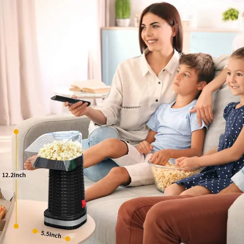 Vista 6 de SLENPET Máquina de palomitas de maíz de aire caliente, máquina eléctrica de palomitas de maíz de 1200 W, certificado ETL, tasa de estallido del 98%