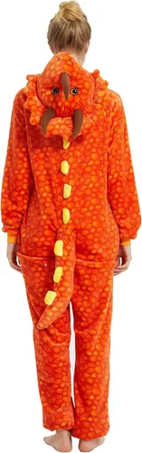 Vista 7 de Pijama de una pieza para adultos, disfraz de dinosaurio, para mujer
