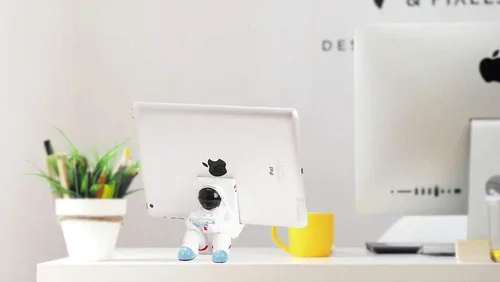 Vista 6 de Soporte de teléfono para escritorio, soporte creativo de astronauta para teléfono celular, tabletas, soporte de teléfono para iPhone, iPad, teléfono