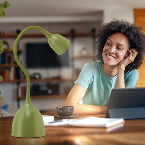 Vista 8 de Lámpara de Escritorio de Cuello de Cisne EJIAXIN 360° Luz de Lectura LED Flexible Lámpara de Escritorio Pequeña para Espacios Pequeños Lámpara
