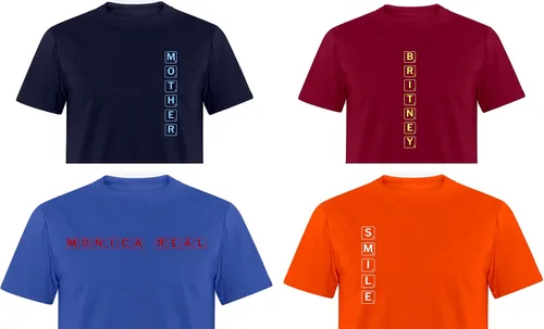 Vista 6 de Scrabble Personalized Shirt, Add Your Own Text, Custom Scrabble Font Shirts, Customized T-Shirts, Custom Scrabble Design Shirt