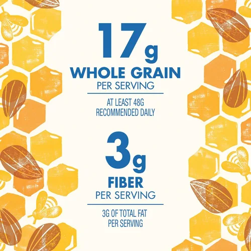 Vista 5 de Cascadian Farm Honey Oat Crunch con Almendras, Cereal Orgánico, Hecho con Grano Entero, 14.4 oz Contains Kernza Grain to Help Mitigate Climate