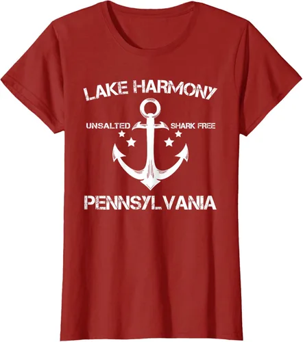 Vista 74 de Playera divertida de Lago Harmony Pennsylvania para acampada o pesca Negro