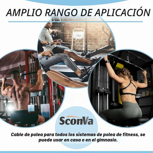 Vista 7 de Reemplazo de cable de polea de fitness para todos los modelos de gimnasio total 1000, 1500, 2000, 3000, XLS Up - Sistema de polea de cable ajustable