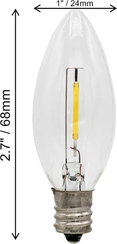 Vista 4 de Creative Hobbies Bombillas LED de repuesto para lámparas eléctricas de velas, velas de ventana, candelabros equivalentes a 7 vatios, transparente