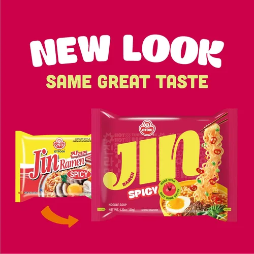 Vista 4 de OTOKI Jin Ramen - Sabor suave (paquete de 32), auténticos fideos instantáneos coreanos, mezcla de sopa de ramen coreana auténtica, sabrosa y rica