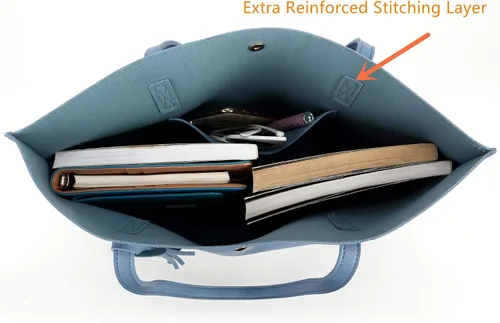 Vista 5 de Bolso con asas para hombro para mujer, de cuero sintético, con borla