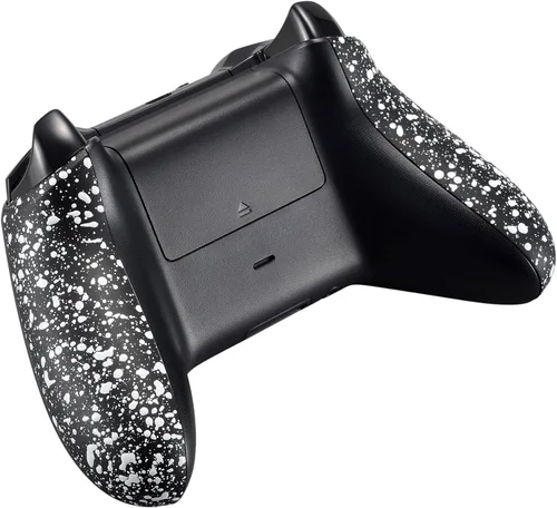 Vista 8 de eXtremeRate Cómodo antideslizante 3D Splashing rieles laterales manijas paneles traseros para Xbox One X y One S Controller - Blanco texturizado