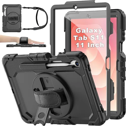 Vista 13 de Funda para Samsung Galaxy Tab S8/S7 de 11 pulgadas 5G Funda para Tableta 2022/2020, [con Protector de Pantalla de Vidrio Templado], Soporte