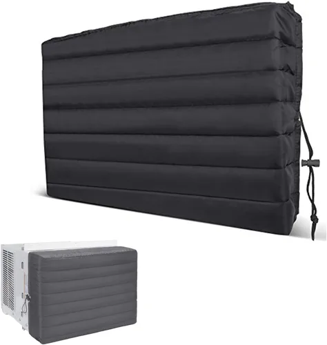 Vista 9 de J&C Cubiertas de aire acondicionado para ventanas de interior, 21 x 15 pulgadas, se adapta a unidades interiores Marrón