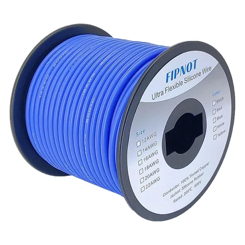 Vista 38 de Cable de 8 AWG Alambre Calibre 8 de Silicona - Carrete Negro de 25 pies, Alambre de Cobre Estañado Trenzado Extra Flexible 8AWG para Soldadura 200℃