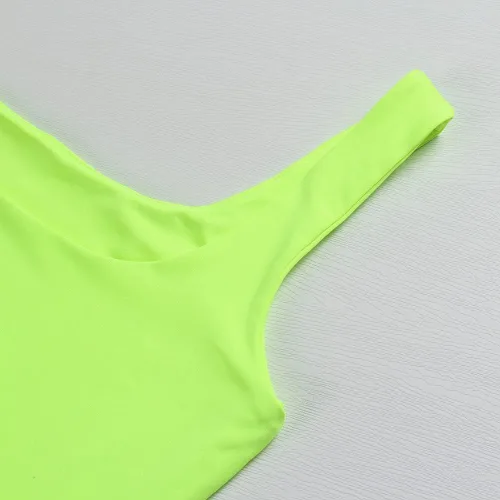 Vista 3 de Artfish - Camiseta corta casual y básica con tirantes delgados y cuello cuadrado, sin mangas, de doble capa, ombliguera para entrenamiento