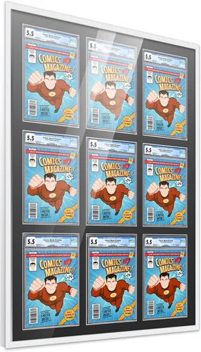 Vista 67 de Poster Palooza Marco de cómics con paspartú para 1 cómic de grado CGC, CBCS o PGX, marco de cómic de bronce para cómic de 8.125 x 13 pulgadas
