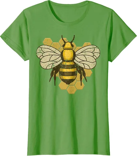 Vista 63 de Retro Beekeeper Beekeeper Honey Bumblebee Vintage Saves Bees T-Shirt Asphalt Grey