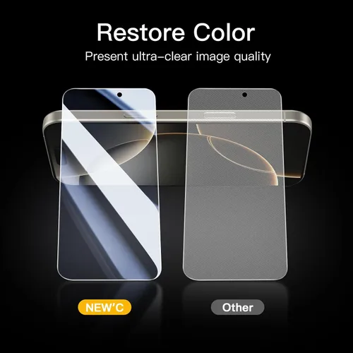 Vista 166 de NEW'C Paquete de 3 protectores de pantalla de privacidad para iPhone Air/iPhone 17 Air (6.5 pulgadas), película de vidrio templado antiespía