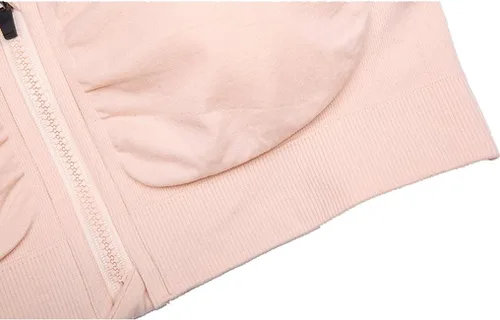 Vista 5 de Brasier deportivo o para yoga con cierre frontal de ganchos y cremallera para mujer