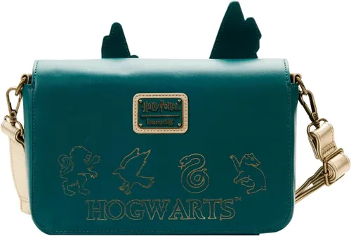 Vista 2 de Loungefly Harry Potter Golden Hogwarts - Bolso bandolera con bolsa