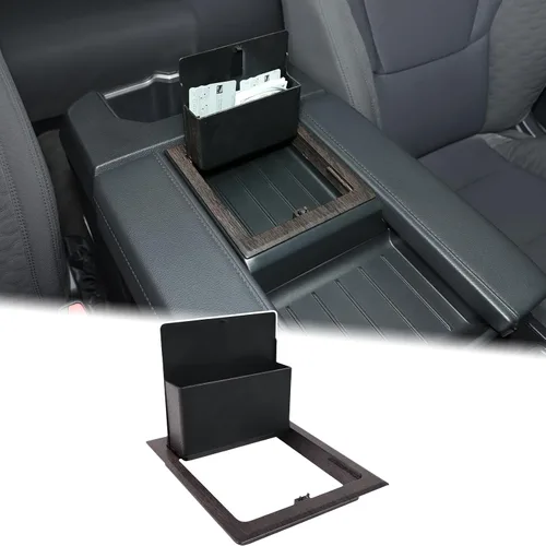 Vista 10 de Aunginsy Funda para caja de almacenamiento oculta compatible con Toyota Tundra 2022 2023 2024 2025 2026, bandeja organizadora de consola central