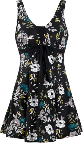 Vista 8 de Wantdo - Traje de baño para mujer con diseño floral Flor de pájaro.