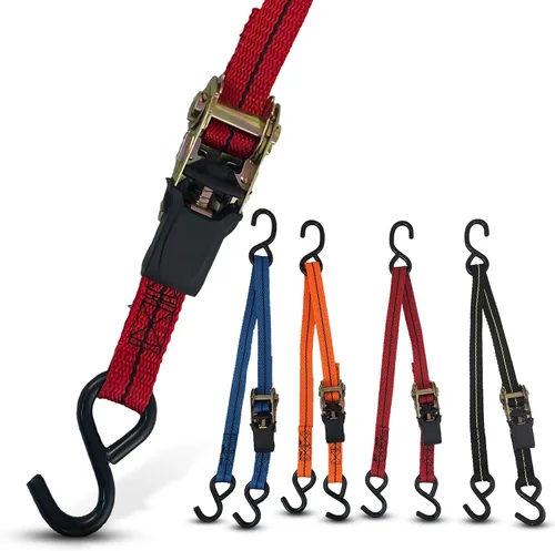 Vista 3 de Cajun Tie Downs - Correa de trinquete de amarre de 3 puntos para moto acuática, Sea Doo y Wave Runner (8 pies, negro)