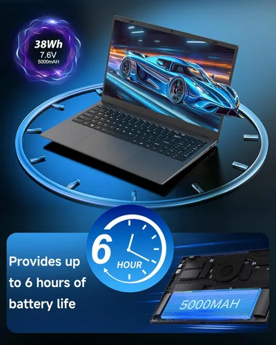 Vista 7 de Laptop 2026 de 16 GB de RAM, 256 GB SSD Laptops Computadores portátiles con Pentium 6500Y hasta 3.4GHz, pantalla FHD IPS de 15.6 pulgadas, USB C