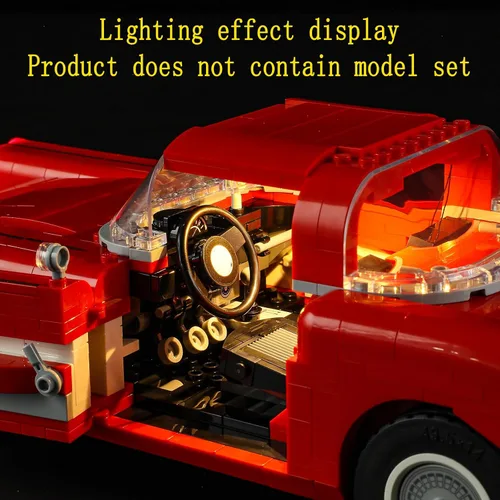 Vista 8 de GEAMENT Kit de luces LED compatible con Lego Corvette - Juego de iluminación para iconos 10321 (juego de modelos no incluidos)
