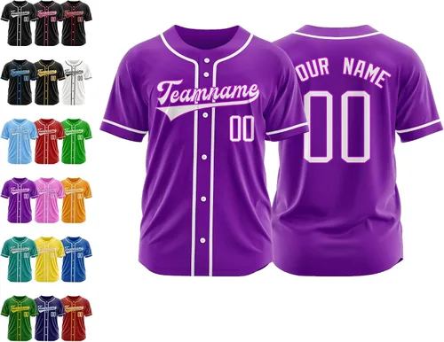Vista 41 de Camiseta de béisbol personalizada, nombre de béisbol personalizado, logotipo de número, camiseta de béisbol personalizada para hombres, mujeres