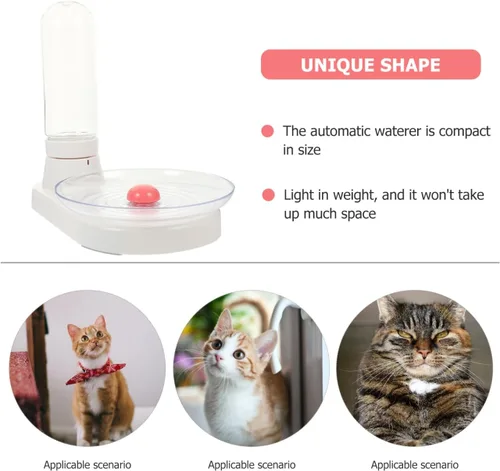 Vista 4 de Ipetboom Dispensador automático de agua para mascotas para perros y gatos: fuentes de agua para mascotas de 14.2 fl oz, agua blanca con filtro fácil