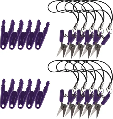 Vista 33 de JubileeYarn Itty Bitty Snippy - Tijeras de llavero portátiles compatibles con la TSA, color blanco, 1 par