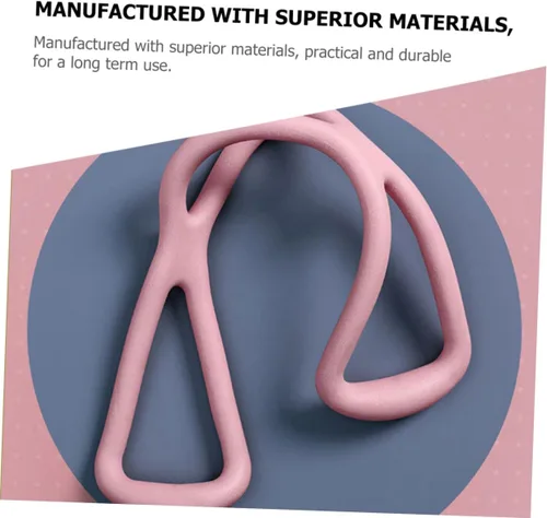 Vista 3 de 3 bandas elásticas de resistencia para yoga, para entrenamiento de cuerpo completo, pilates, fisioterapia con alta elasticidad y diseño en rosa