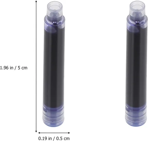 Vista 2 de 100 Pcs Fountain Pen Ink Refills Plastic Cartridges