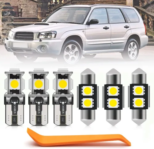 Vista 11 de nsautolighting 8 piezas de bombillas LED interiores blancas para Subaru Forester 2009 2010 2011 2012 2013 Luces de mapa, puerta, maletero, placa
