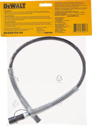 Vista 5 de DEWALT Conjunto de manguera de pistola de engrase, 1/8 pulgadas, NPT, 24 pulgadas (DCGG5703-24)