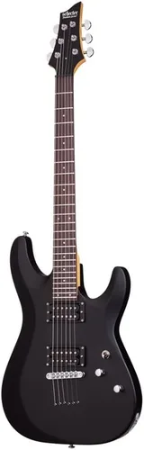 Vista 2 de Schecter 430 C-6 Deluxe Guitarra eléctrica de cuerpo sólido, color negro, acabado satinado., SBK