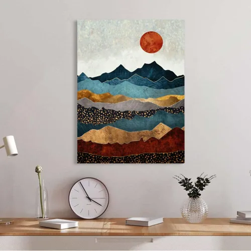 Vista 3 de XWJJ Kit de pintura de diamantes de montaña, kit de arte de diamantes para adultos, taladro redondo completo (16 x 20 pulgadas), pintura de paisaje