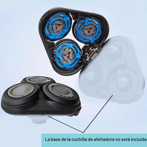 Vista 3 de Cabezal de afeitar de repuesto SH50 compatible con Philips Series 5000 Razor Head, solo se adapta a los modelos de media cabeza redonda S5370/84