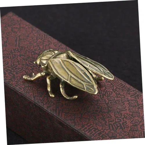 Vista 8 de Yardwe Adornos de cigarra decoraciones para salas de casa Cicadas Escultura Cicadas Figura Pequeña Miniatura Figuritas Delicadas Estatua de Cicadas
