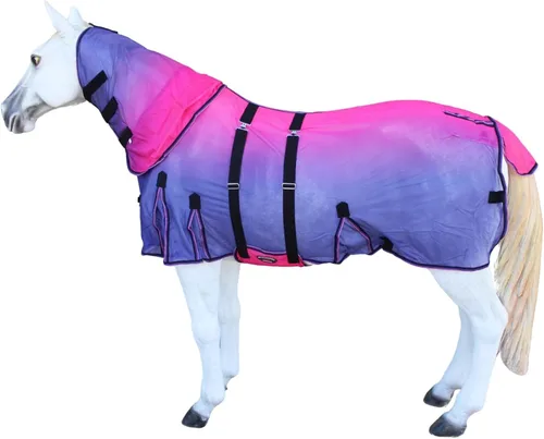 Vista 5 de Challenger Caballo Luz Verano Primavera Airflow Malla Mosca Hoja Desmontable Cuello Galaxy 73157