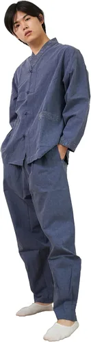 Vista 10 de Conjunto Hanbok unisex, ropa tradicional coreana, BTS Casual Hanbok para yoga y meditación, ropa de templo Negro