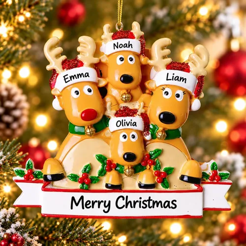 Vista 27 de Bemaystar 2025 Adornos Personalizados de Primer Navidad del Bebé - Adornos de Navidad de Resina Hechos a Mano con Nombre y Año - Adornos de Navidad