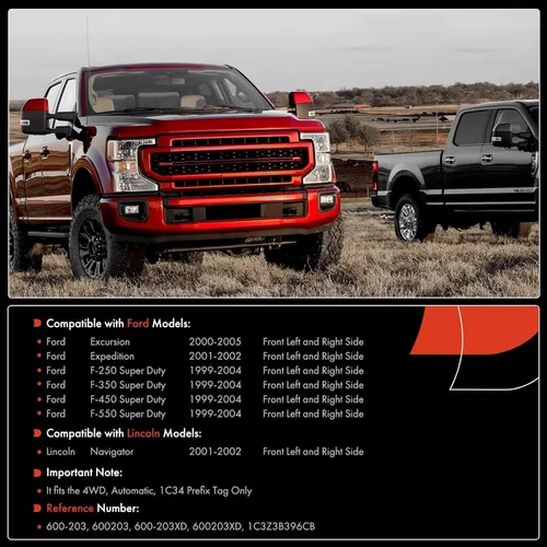 Vista 2 de A-Premium Buje de bloqueo automático 4WD para Ford F-250 F-350 F-450 F-550 Super Duty 1999-2004, Expedition 2001-2002, Excursion 2000-2005 y Lincoln