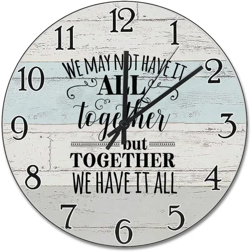 Vista 39 de Reloj de pared con versículo bíblico, con cita religiosa, reloj de madera, texto inspirador cristiano, reloj de madera rústico personalizado