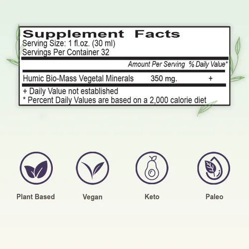 Vista 5 de Vital Earth Minerals Minerales húmicos súper fuertes: suplemento de ácido fúlvico con más de 70 oligominerales, electrolitos para desintoxicación