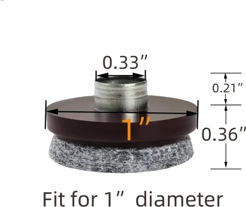 Vista 2 de Furnigear - Almohadillas de fieltro para uñas, resistentes para superficies de suelos de madera dura, protectores de suelo que protegen tu suelo