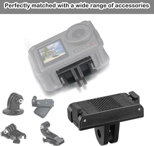 Vista 3 de PCTC Adaptador magnético compatible con DJI Osmo 360/Osmo Action 5 Pro/4/3 Adaptador de liberación rápida – Accesorios DJI, trípode conectable