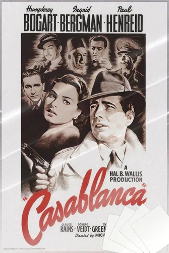 Vista 8 de Casablanca - Póster de película (estilo regular - blanco) (tamaño: 24 x 36 pulgadas) (póster laminado)