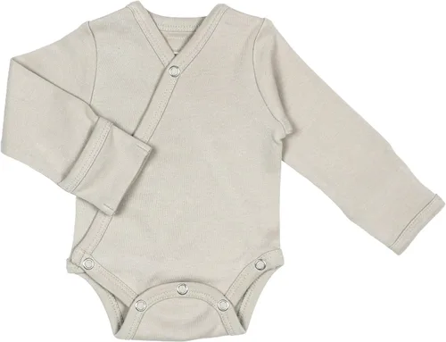 Vista 18 de L'ovedbaby Kimono unisex de algodón orgánico para bebé, de manga larga, con Negro
