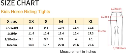 Vista 7 de FitsT4 - Mallas de equitación para niños pantalones de equitación flexibles para la rodilla pantalones de escuela ecuestre para niñas